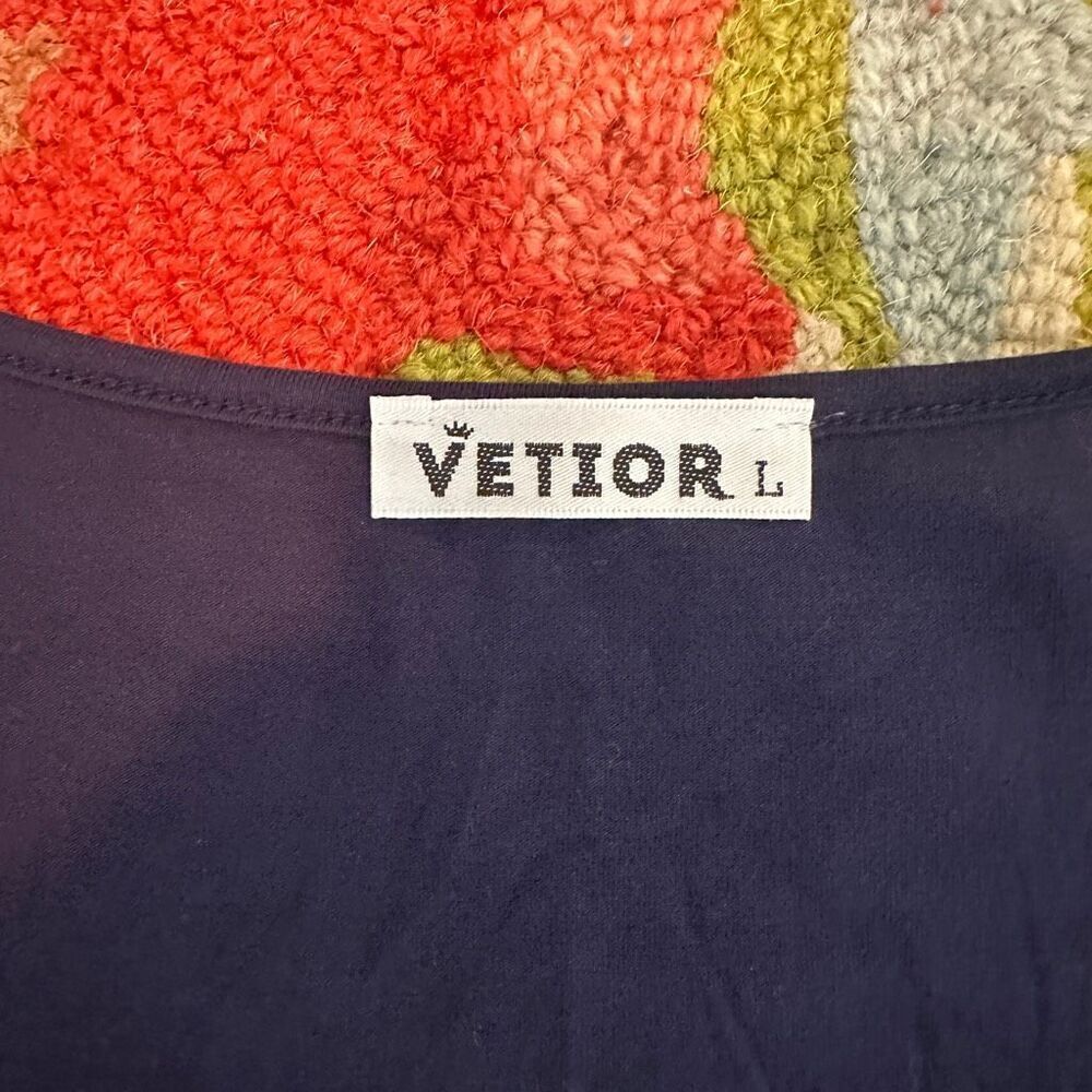 VETIOR Deep V Neck Long Sleeve Unique Slim Fit Cross Wrap Crop Top- Size L - Picture 8 of 10
